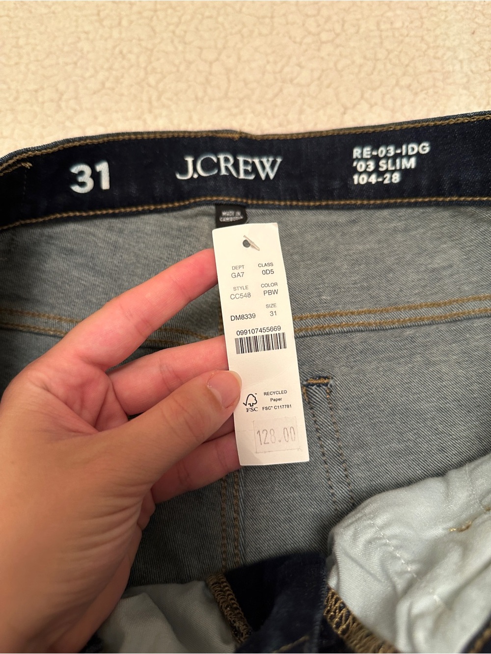 NEW J. Crew Women's Dark Wash Straight-Leg Jeans - Picture 3 of 5